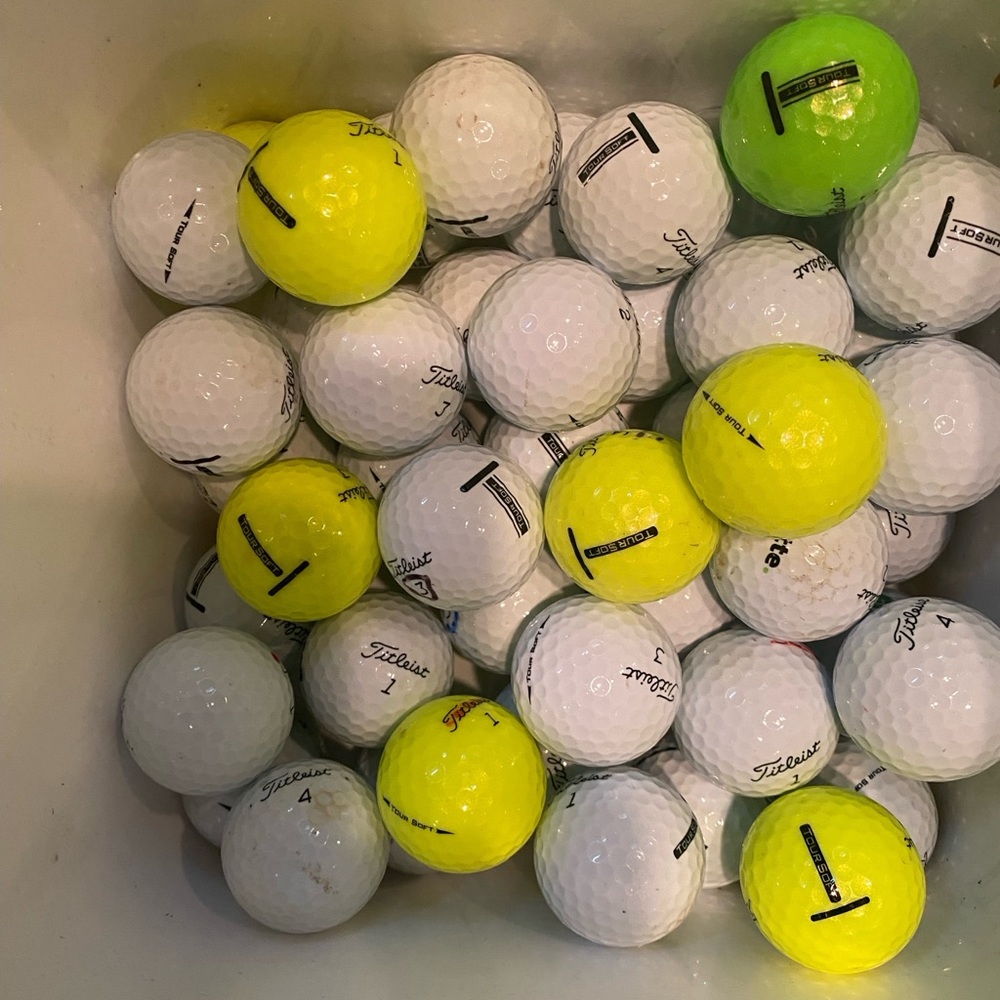 Titleist Tour Soft Used Golf Balls. AAAA & AAA quality. $23 for qty of 48